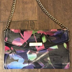 Trina Turk floral crossbody wallet bag with chain